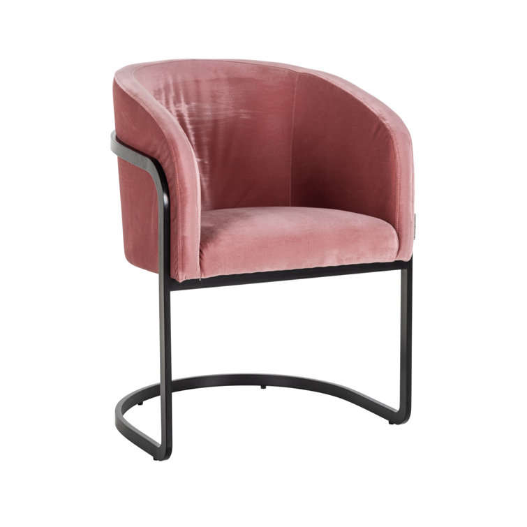 OROA Chiara Velvet Upholstered Arm Chair in Pink Wayfair Canada